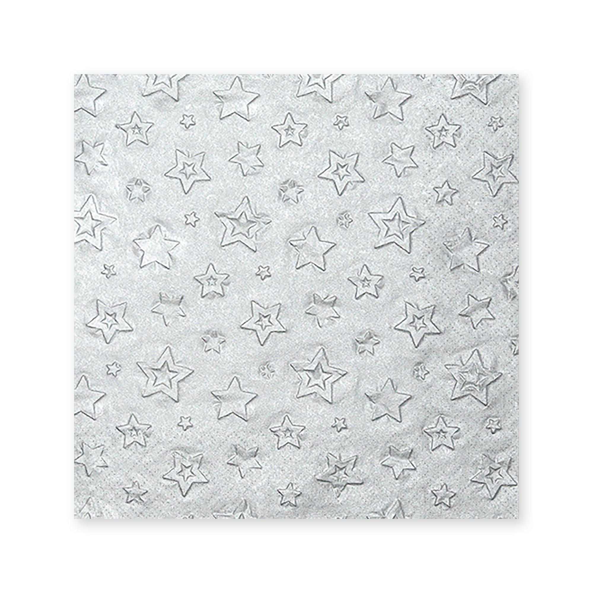 Home Fashion Serviettes en papier, 20 pièces Embossed Stars 