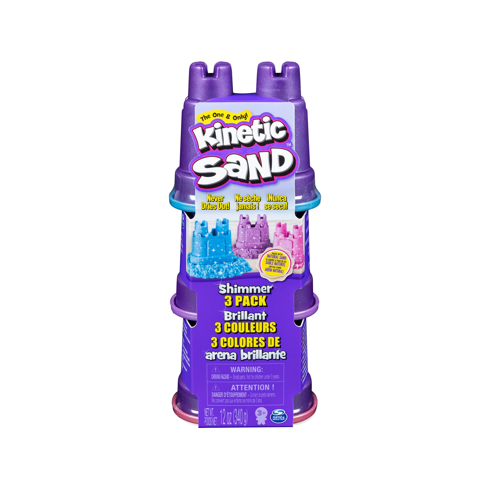 kinetic sand  Kinetic Sand Shimmer confezione da 3 pezzi 