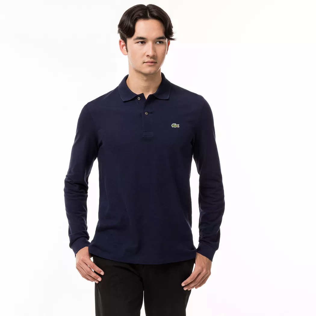Lacoste CHEMISE COL BORD-COTES HERR, Navy Blue, 3