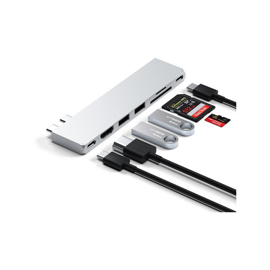 SATECHI Dual USB-C Hub für M1/M2 MBP (ab 2021/MBP 2017-2020) USB-C HUB 