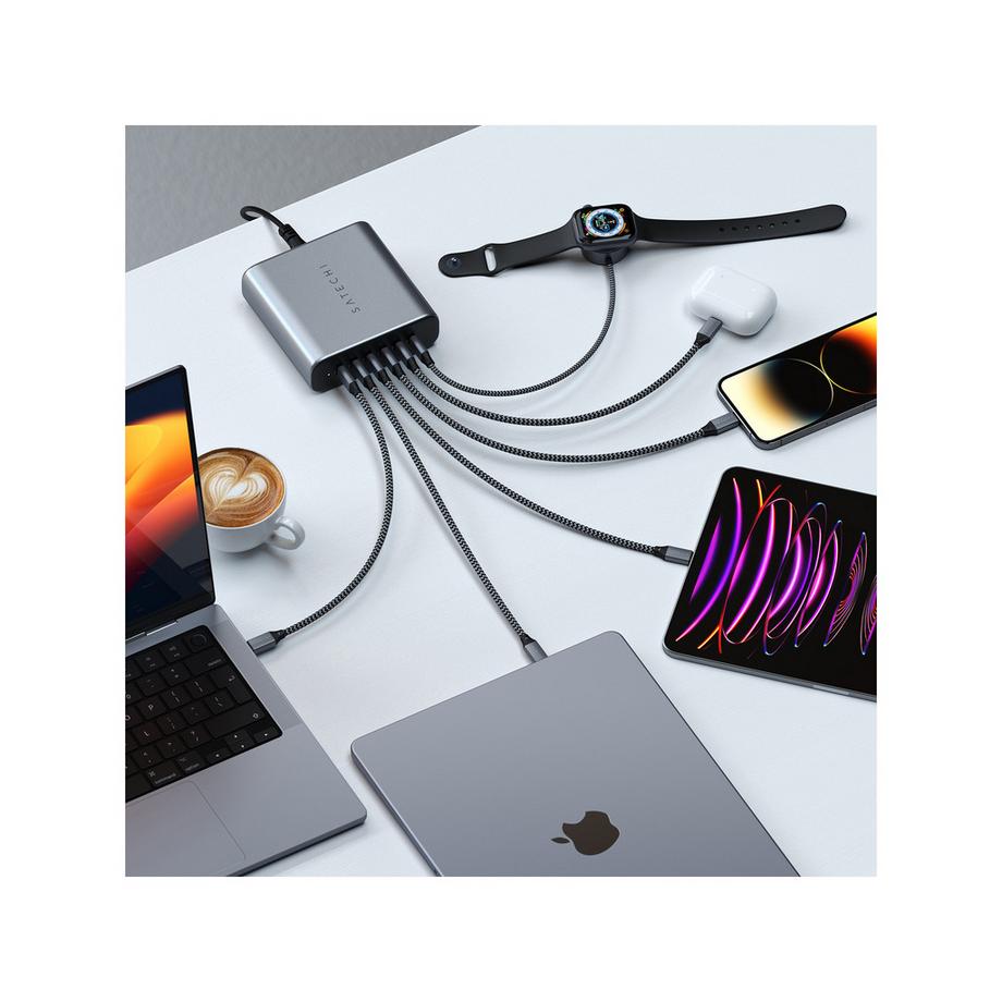 SATECHI USB-C 6-Port GaN Charger 200W USB Charger
 