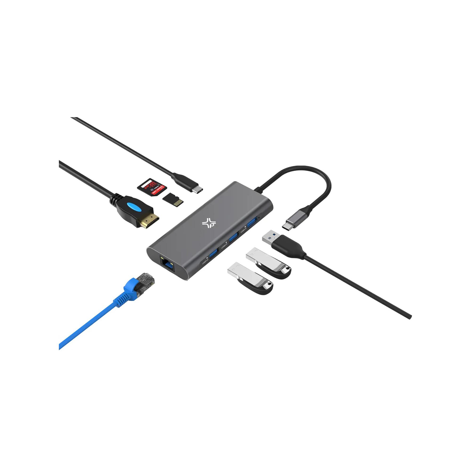 XtremeMac TYPE-C HUB - 8 PORTS USB-C HUB 