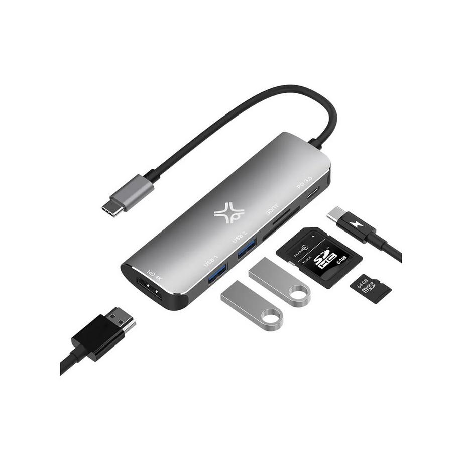 XtremeMac TYPE-C HUB - 6 PORTS USB-C HUB 
