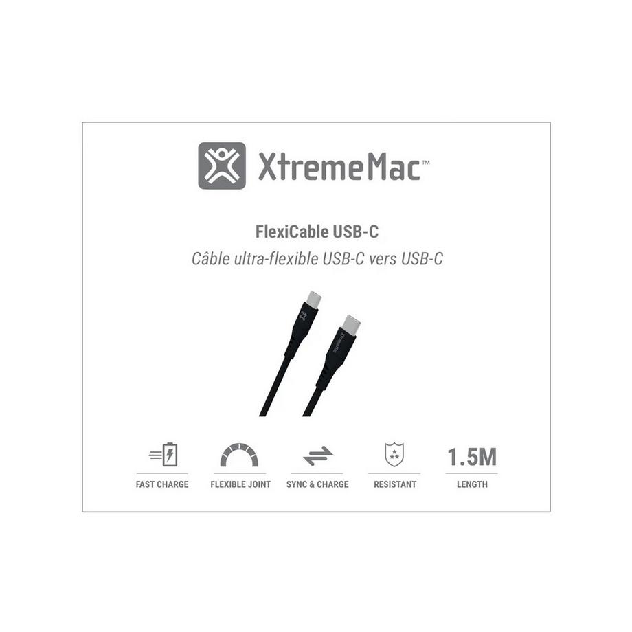 XtremeMac FLEXICABLE USB-C TO USB-C - 1,5M Adapterkabel 