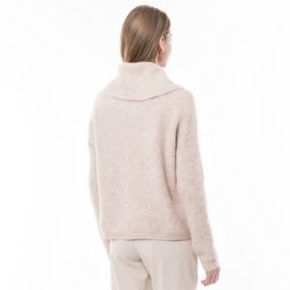 Manor Woman rib melange Pull, col roulé 