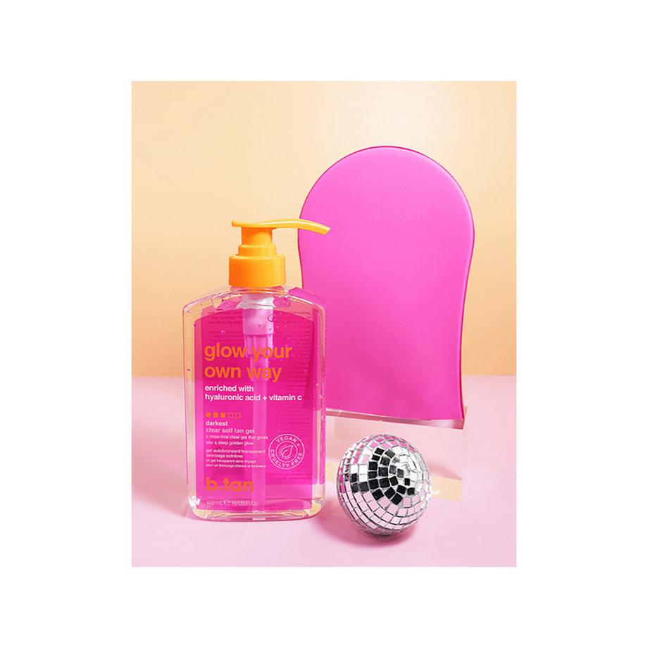 b.tan  glow your own way guanto applicatore per gel autoabbronzante 