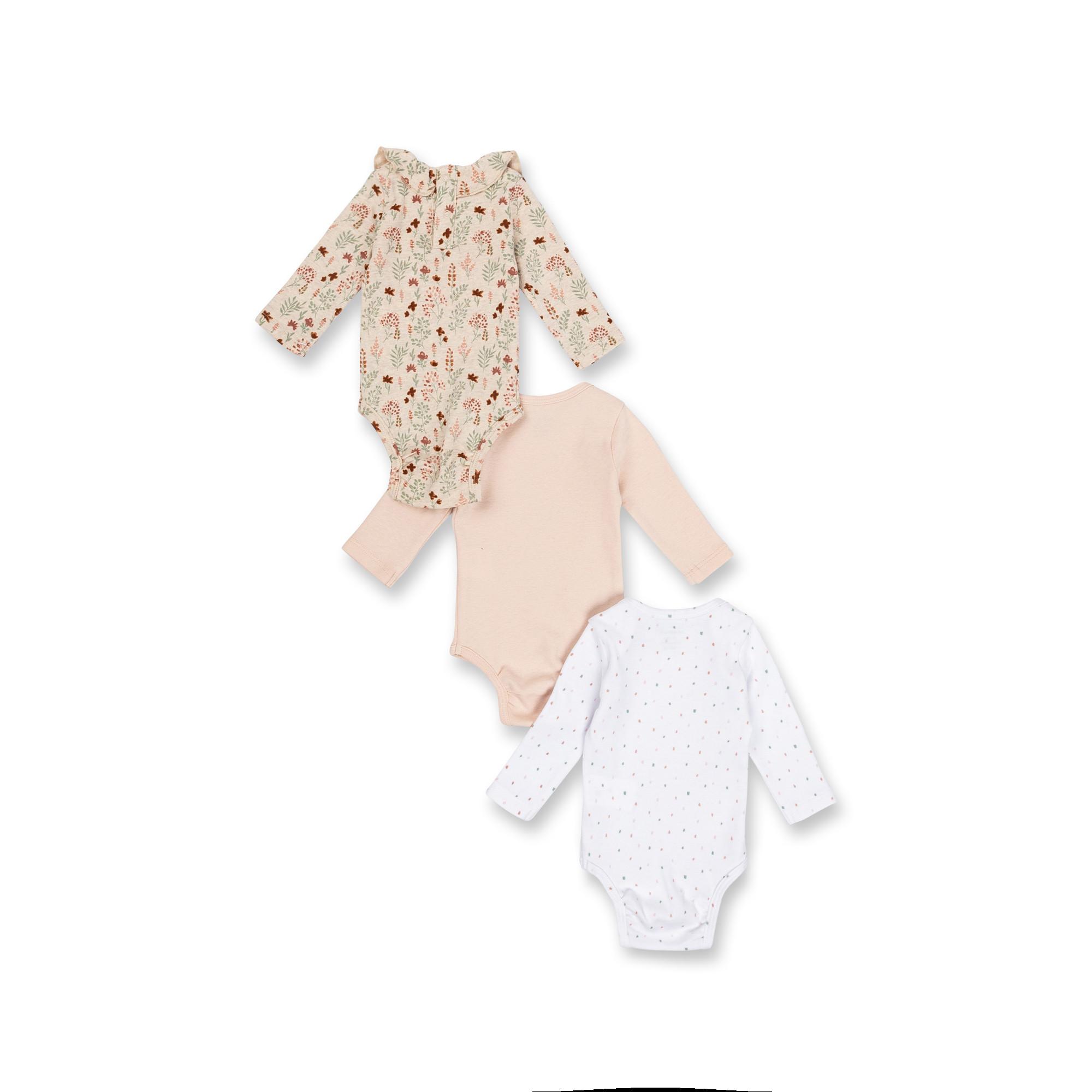 Manor Baby  Lot de 3 bodys, manches longues 