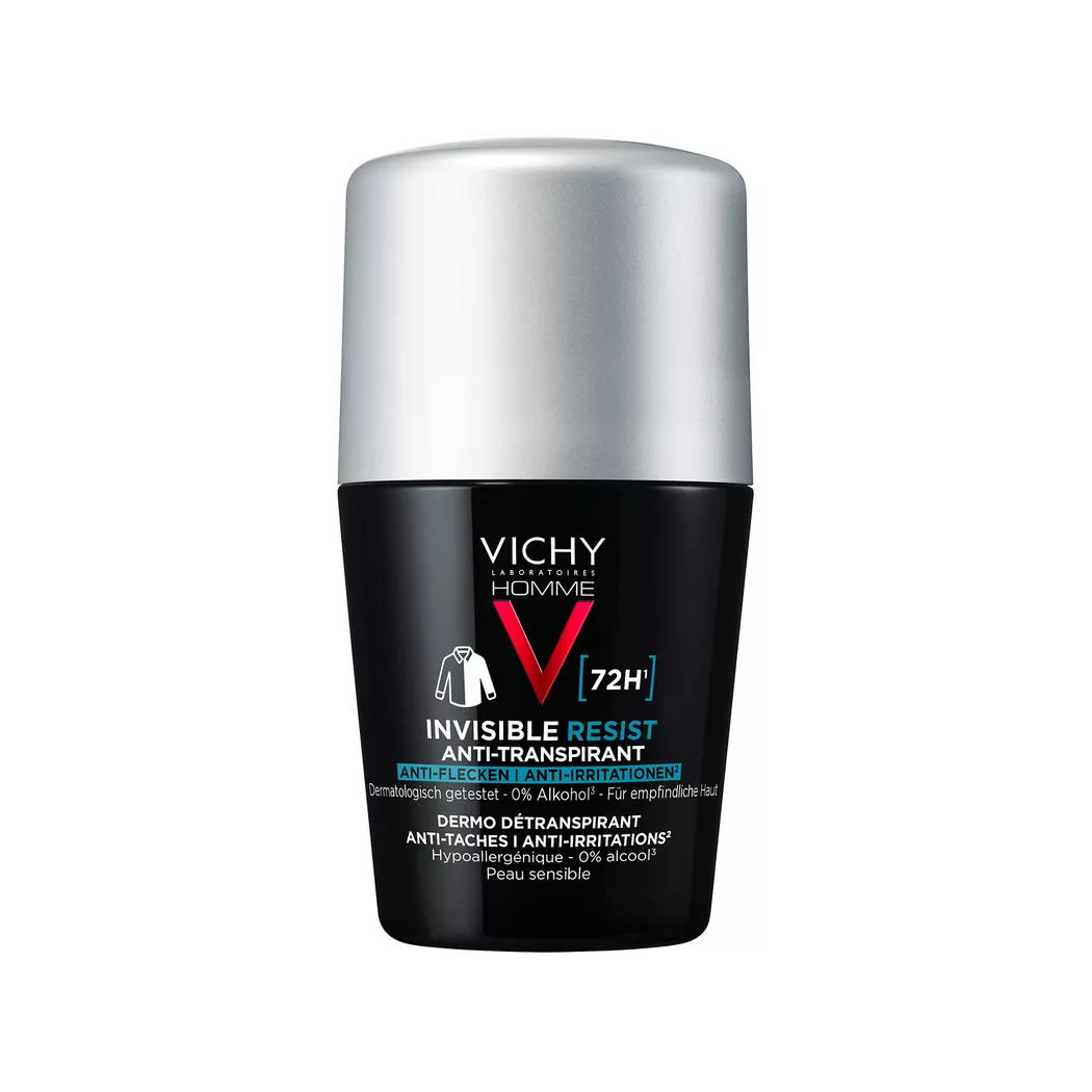 Vichy Homme Invisible Resist 72H Anti-Stain Roll-On - 50 ml.