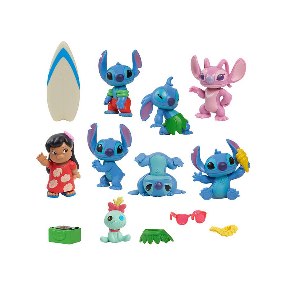 Just Play  Coffret de collection Stitch Deluxe avec 8 figurines et accessoires 
