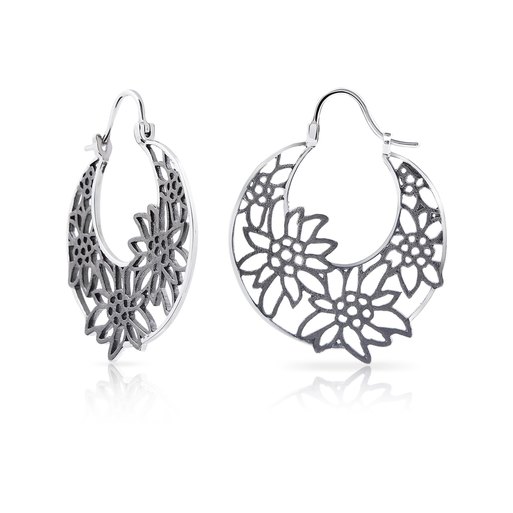 Image of Ohrringe Damen Black 35mm