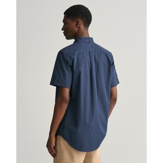GANT Camicia Maniche Corte Regular Fit con Micro Fantasia  