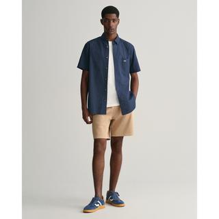GANT Camicia Maniche Corte Regular Fit con Micro Fantasia  