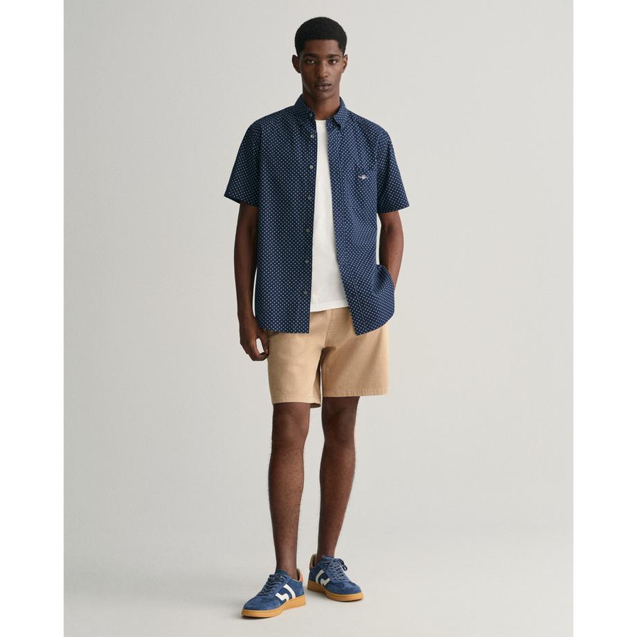 GANT Chemise Manches Courtes Regular Fit avec Micro Motif  