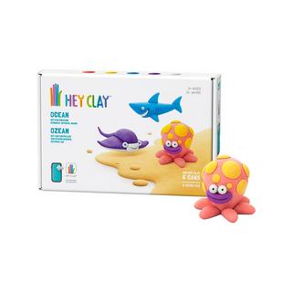 Hey Clay  Océan 6 boîtes de pâte à modeler auto-séchante 