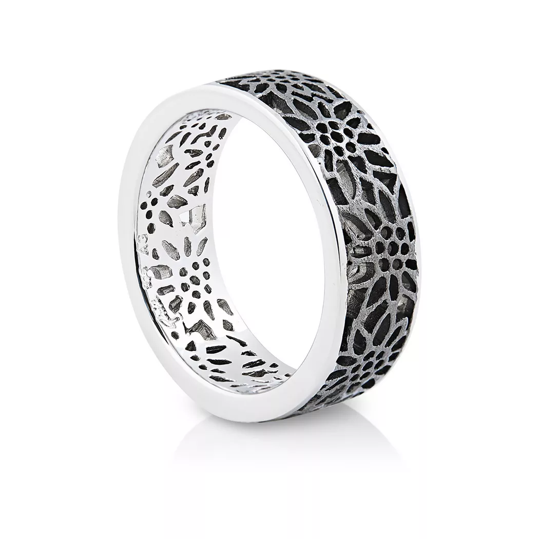 Swiss Edelweiss - Ring, 60, Black