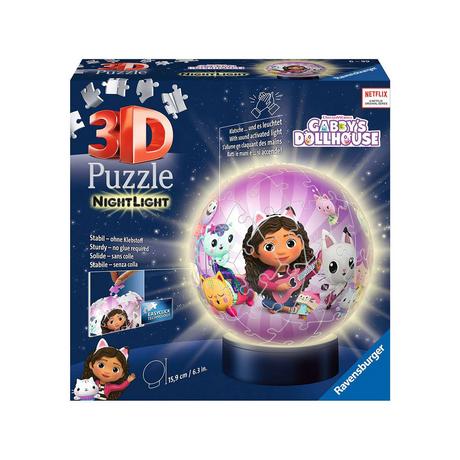 Ravensburger  Puzzle Nachtlicht Gabby's Dollhouse, 72 Teile 