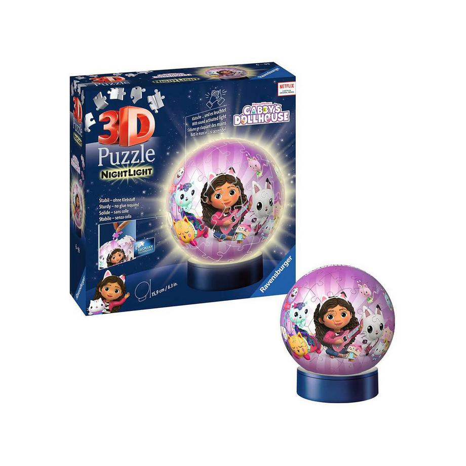 Ravensburger  Puzzle Nachtlicht Gabby's Dollhouse, 72 Teile 