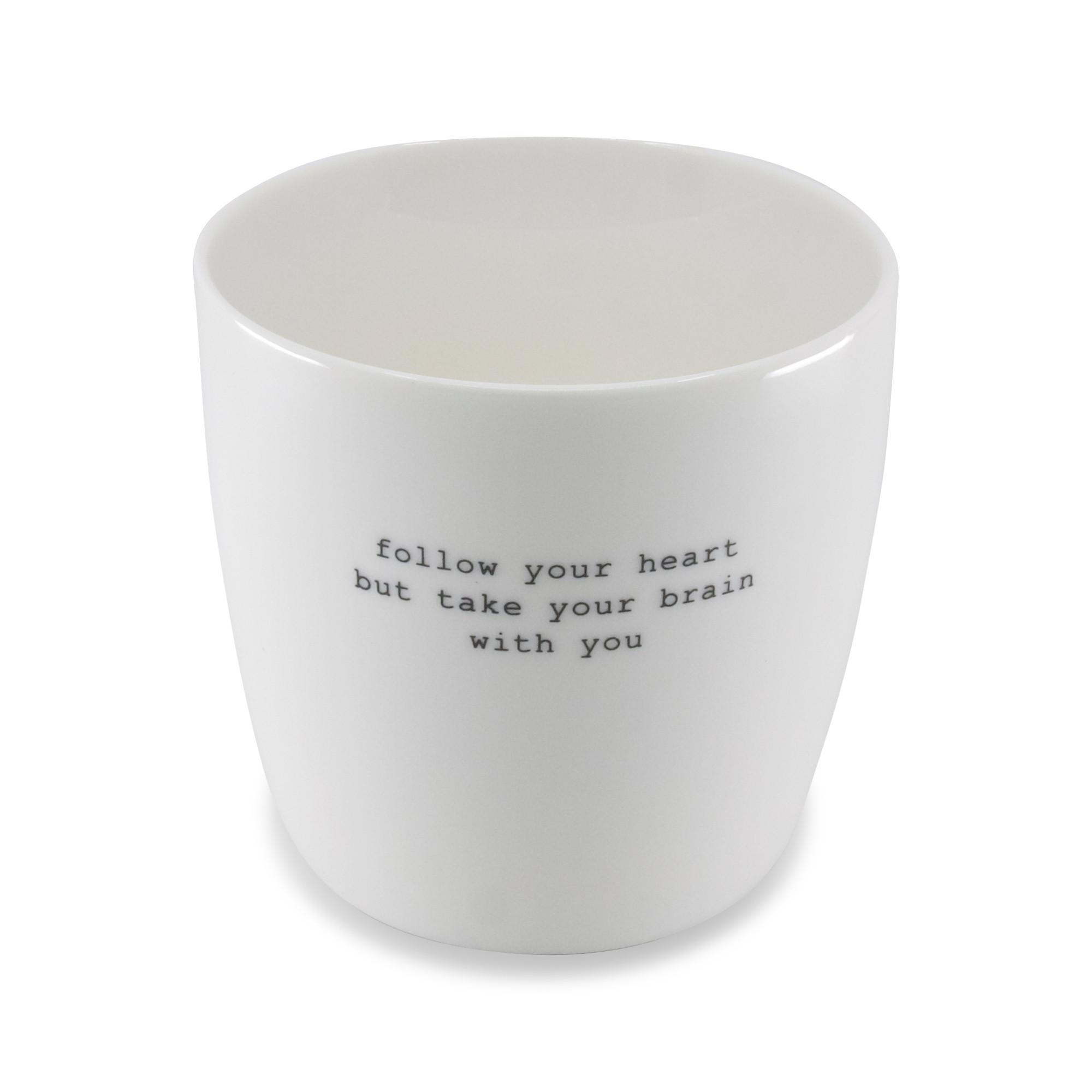 Sögne Mug mit Henkel Follow your heart 