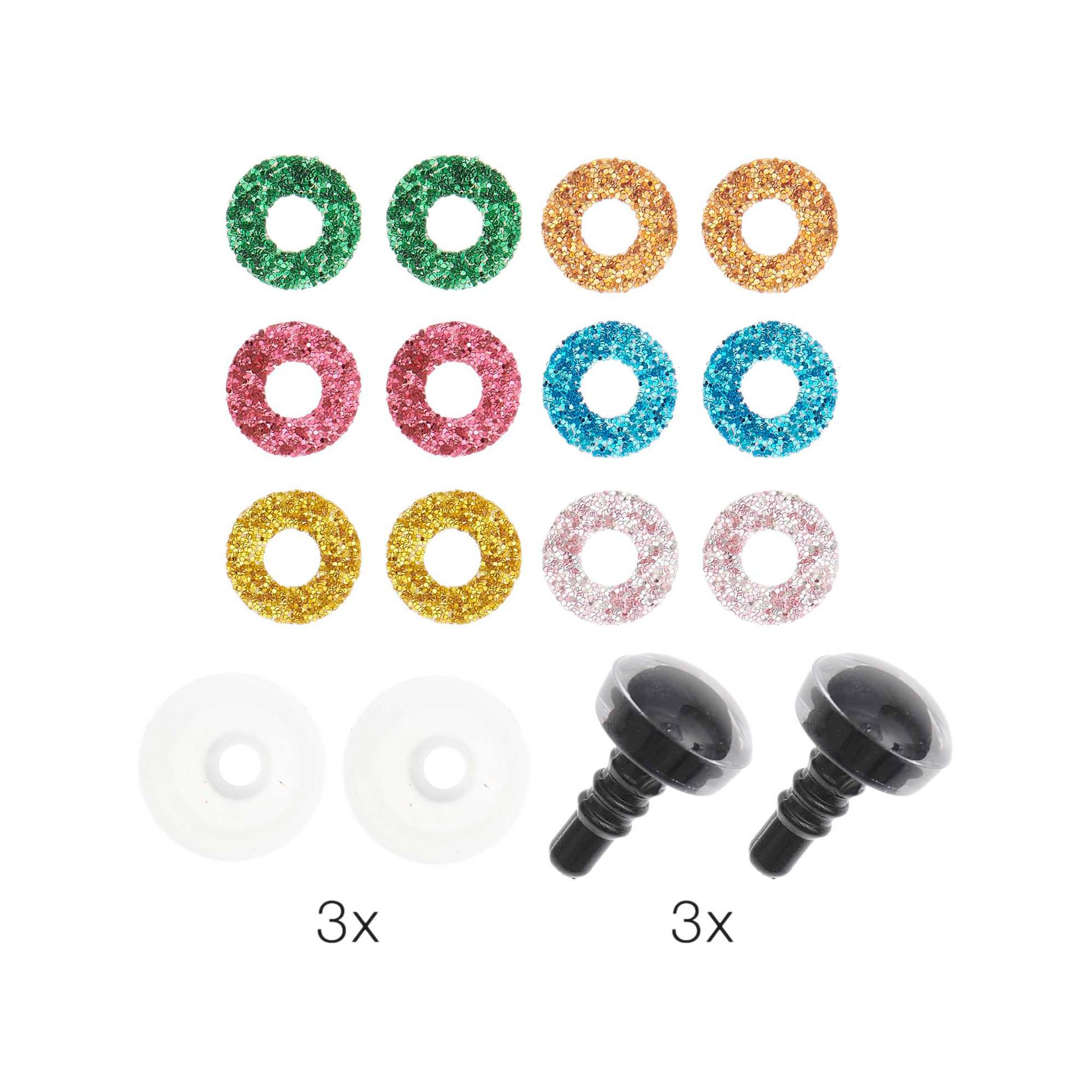 RICO-Design Sicherheitsaugen 12 mm, Karte 6 Stk. 