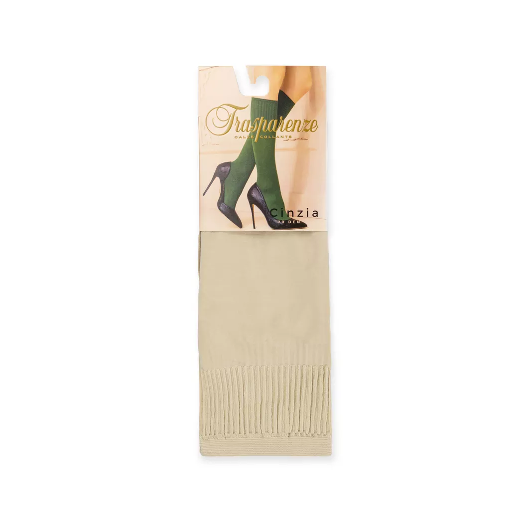 Trasparenze - Kniestrümpfe, für Damen, Beige, Größe ONESIZE