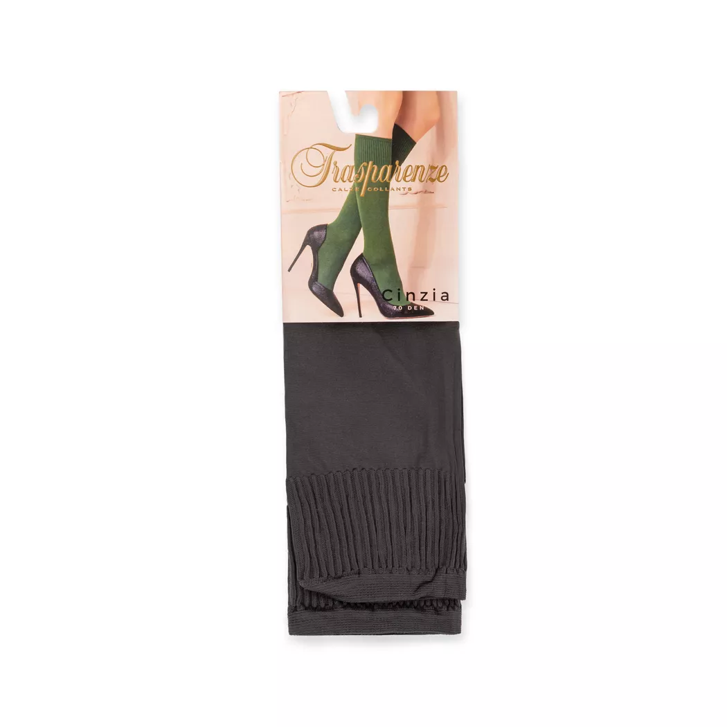 Trasparenze - Kniestrümpfe, für Damen, Anthrazit, Größe ONESIZE