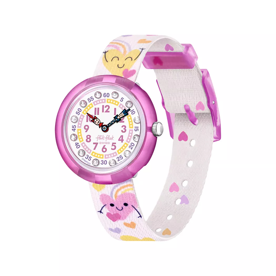 flik-flak - Analoguhr, Bouncing Hearts, 31mm, Multicolor