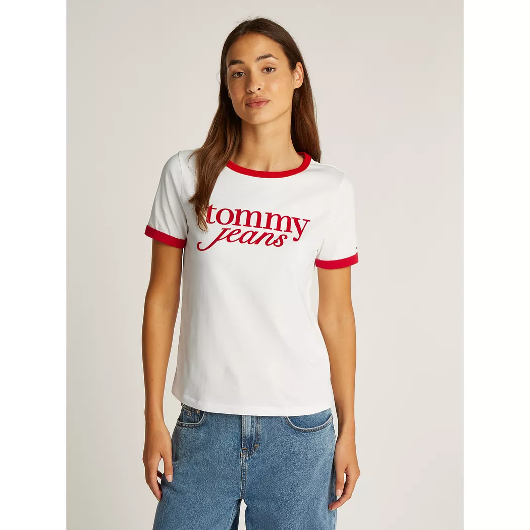 Tommy Jeans - T-Shirt, für Damen, Weiss Größe XS
