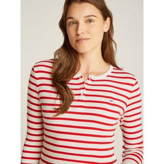 TOMMY JEANS T-shirt a costine Slim Fit maniche lunghe  