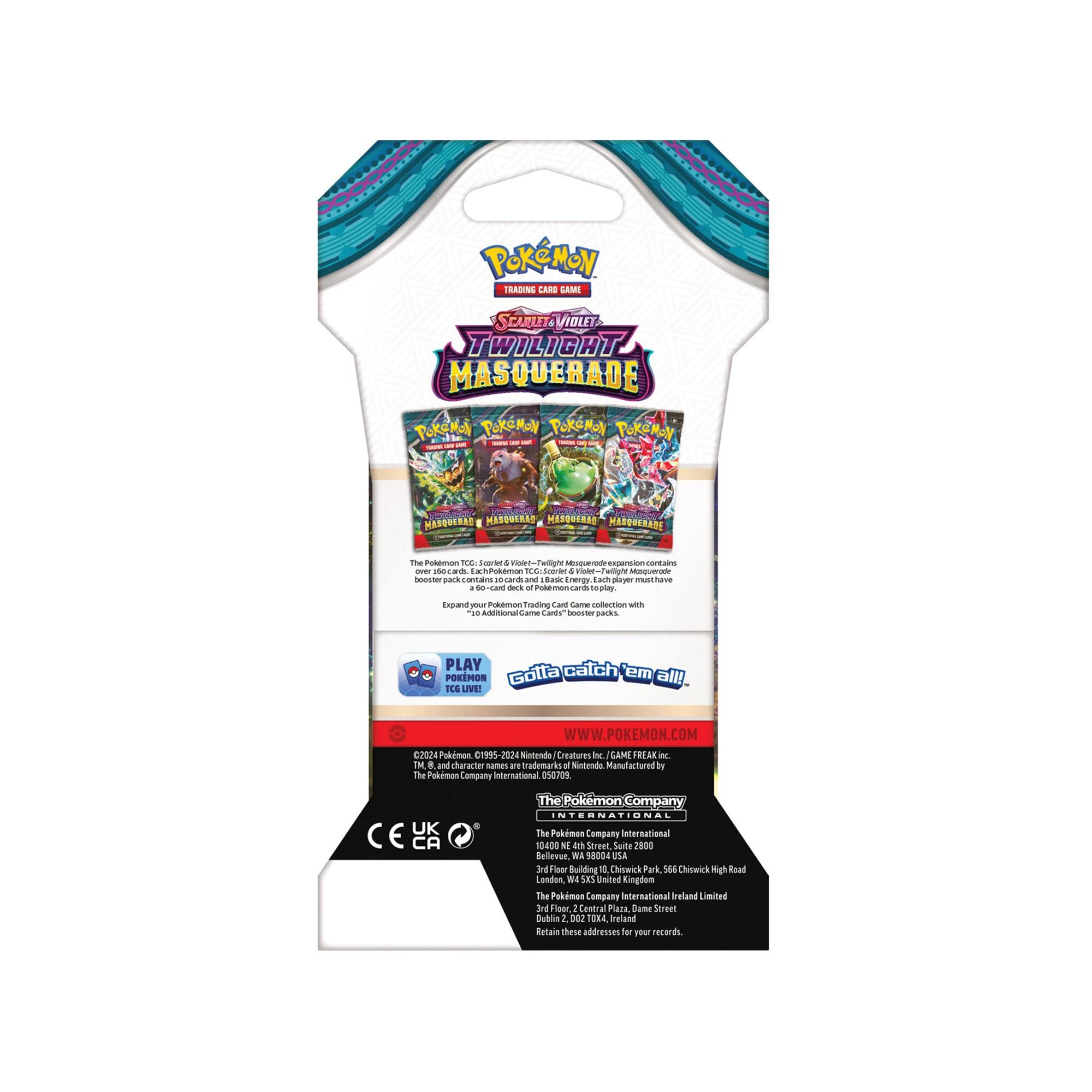 Pokémon  Scarlet & Violet – Twilight Masquerade Booster Pack, anglais, assortiment aléatoire 