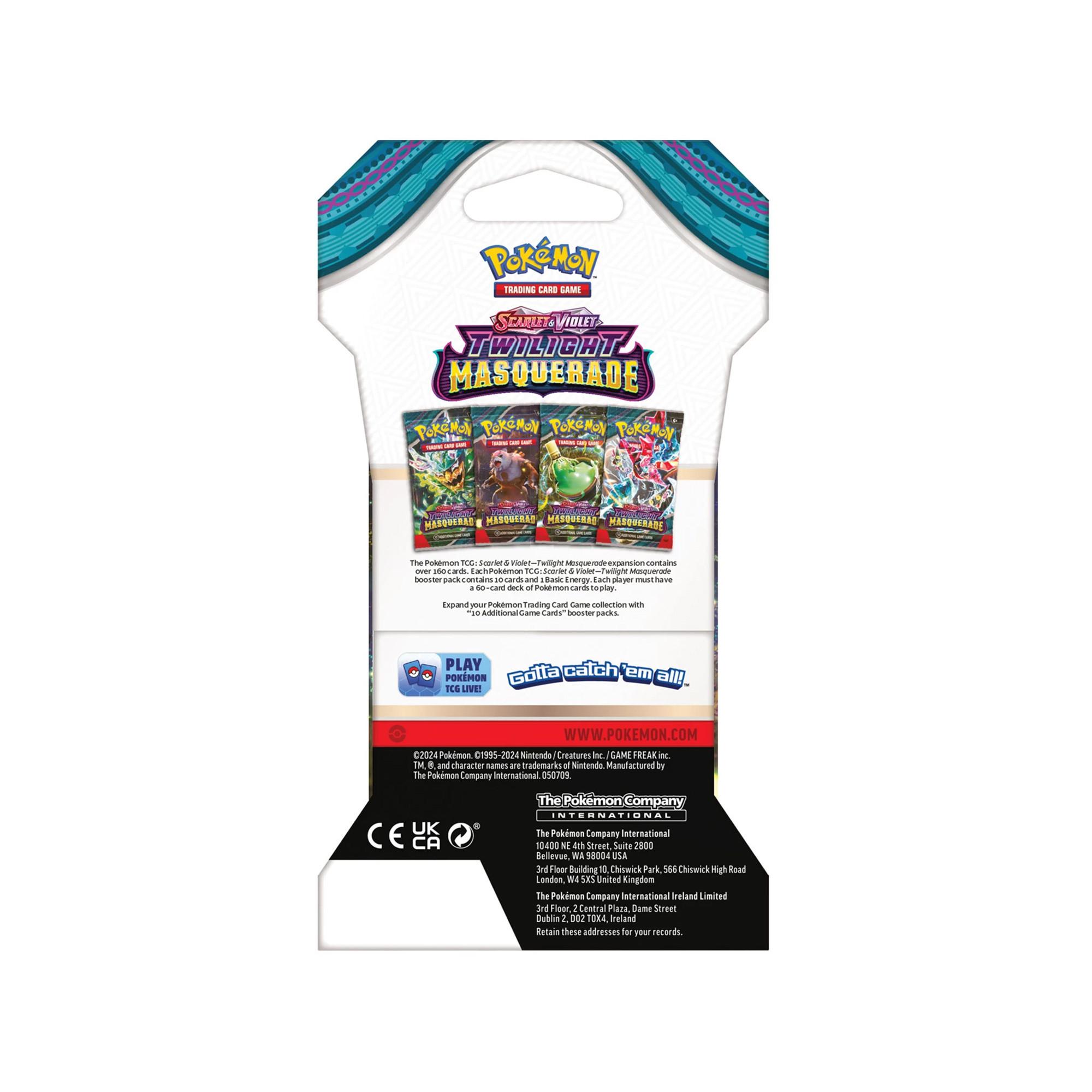 Pokémon  Scarlet & Violet – Twilight Masquerade Booster Pack, assortiment aléatoire 