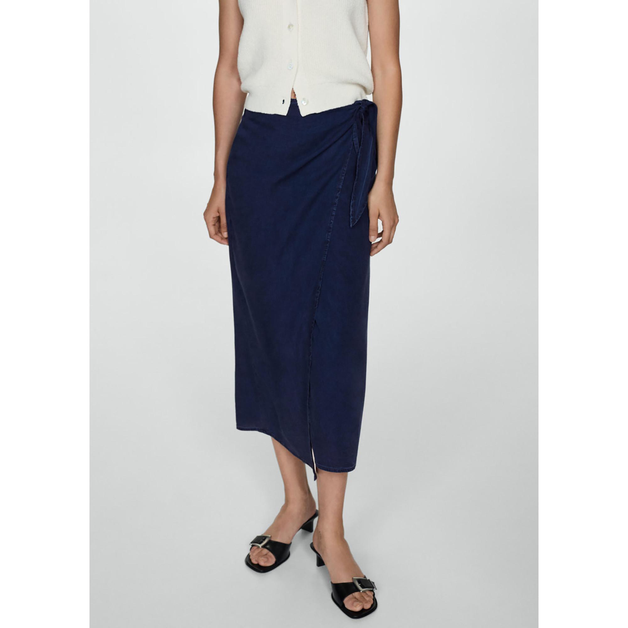 Image of Rock Damen Blau Denim Dunkel L