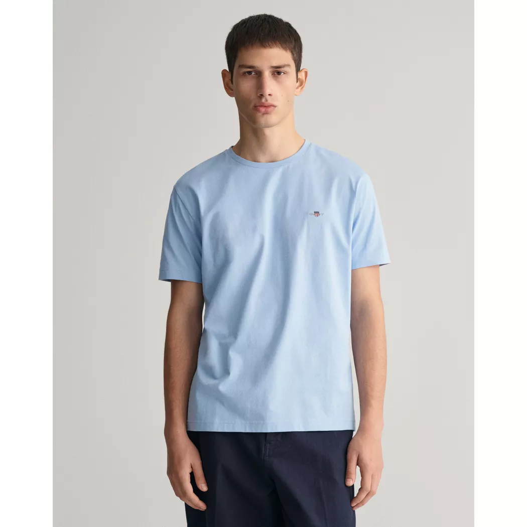 Gant T-shirt à Manches Courtes 2003184 Regular Fit Capri Blue S Homme