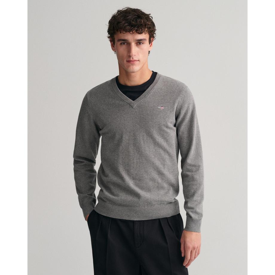 GANT Classic Cotton V-Neck Pullover  