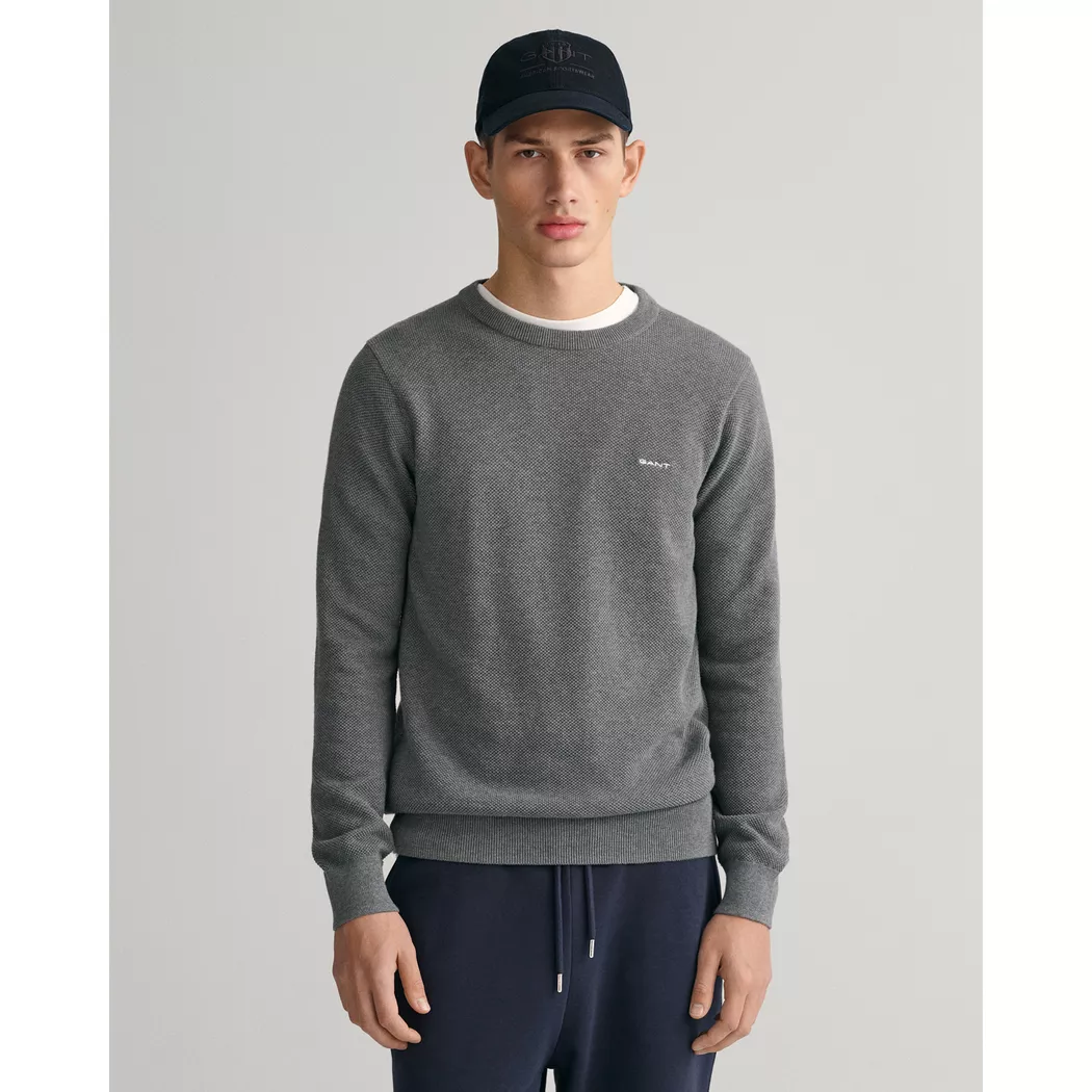 Gant pour homme. 8030561 Pull à col roulé en coton classique Gris (L), Casuel