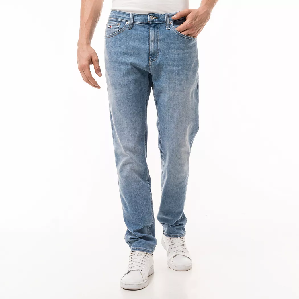 Tommy Jeans pour homme. DM0DM21052 Jean skinny bleu Scanton (34/34), Casuel, Coton, Denim
