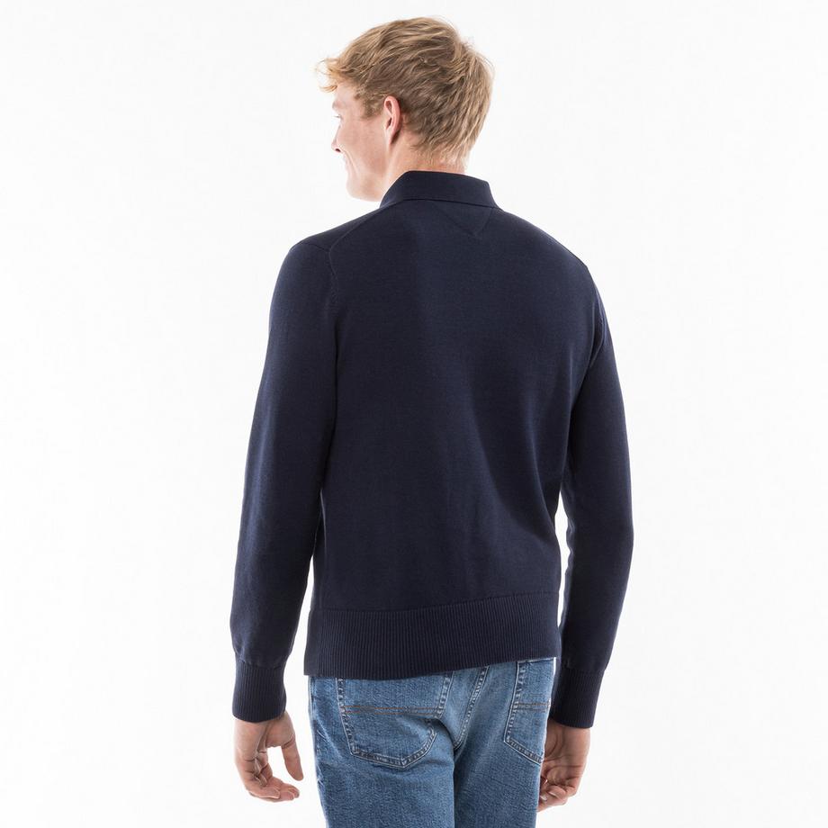 TOMMY JEANS Polo Kragen Langarm Pullover  