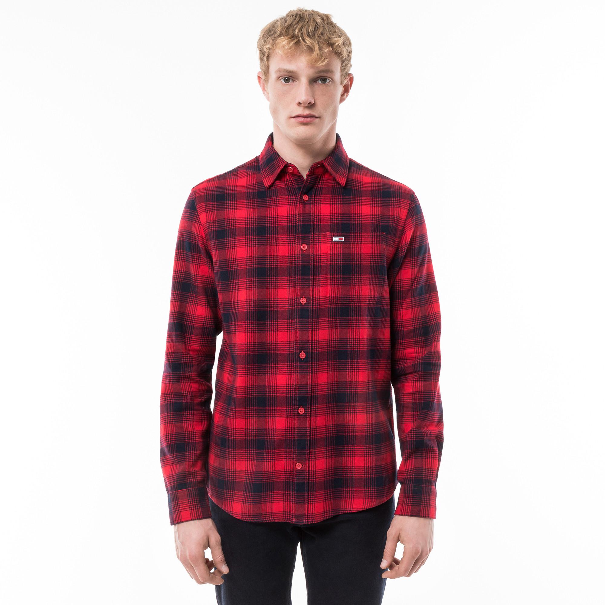 TOMMY JEANS Camicia a Quadri Regular Fit Maniche Lunghe  