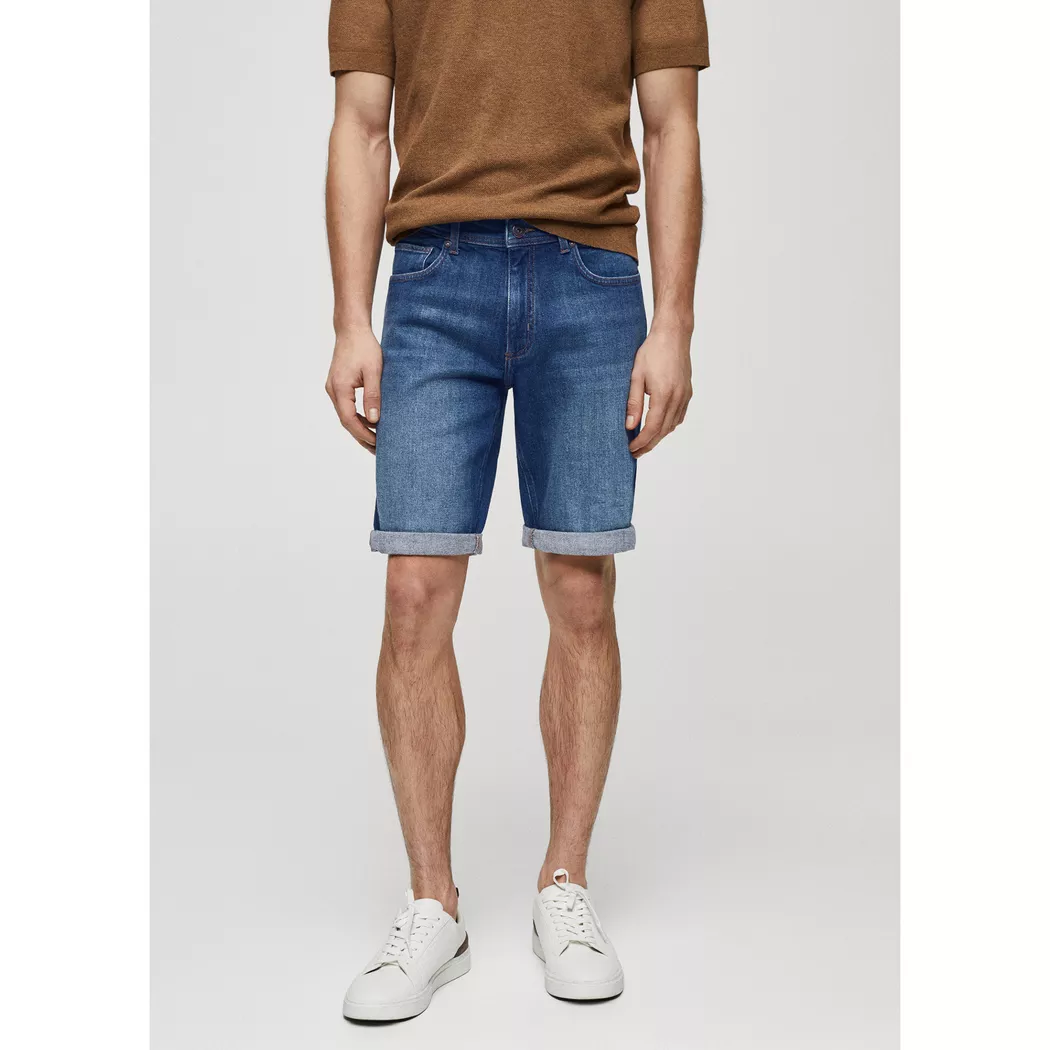Mango Man - Bermuda Shorts, für Herren, Blau Größe 42