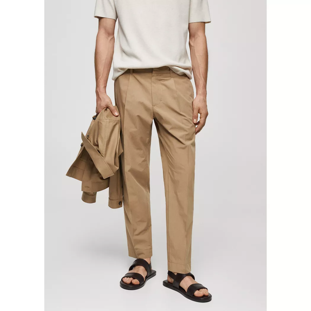 Mango Man - Pantaloni, per uomo, Beige Größe 44