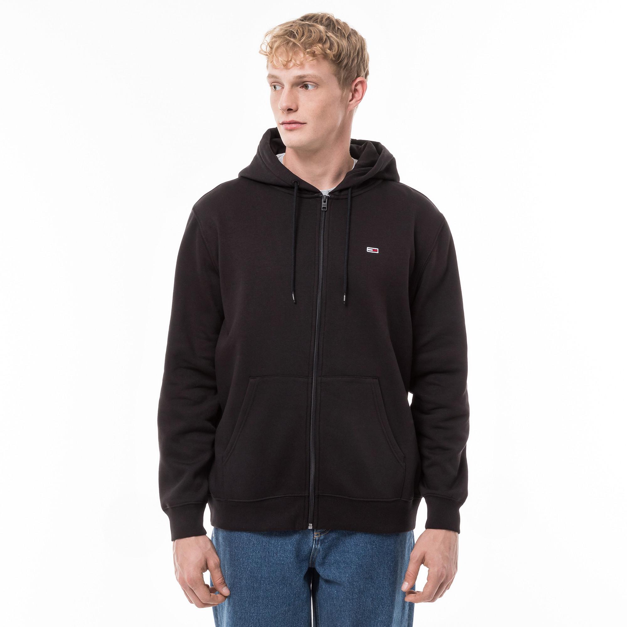 TOMMY JEANS Regular Flag Zip Fleece Sweatjacke  