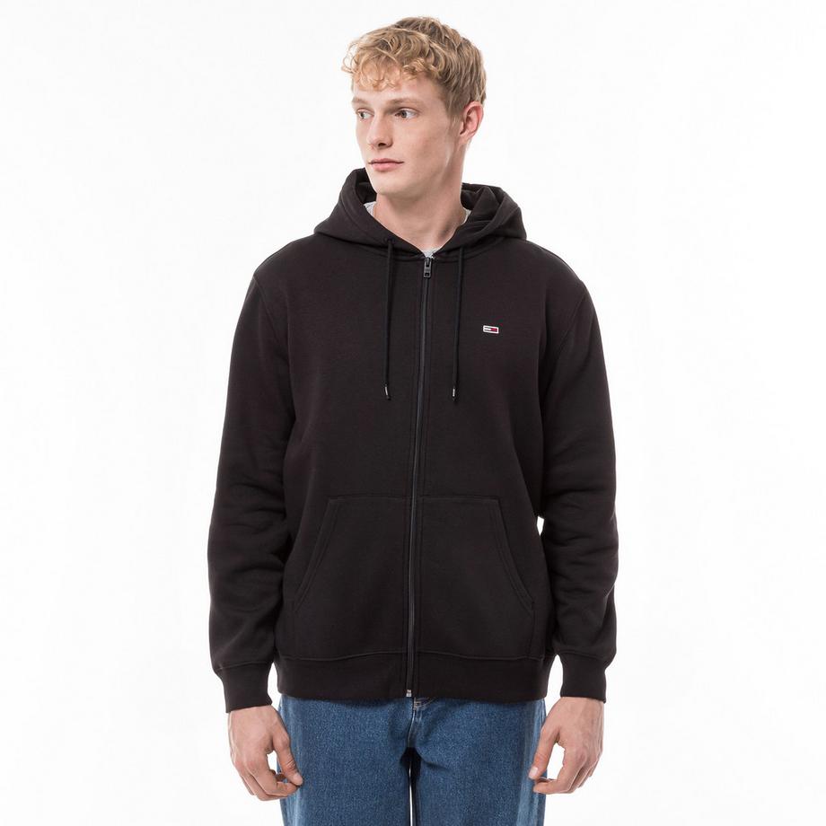 TOMMY JEANS Regular Flag Zip Fleece Sweatjacke  