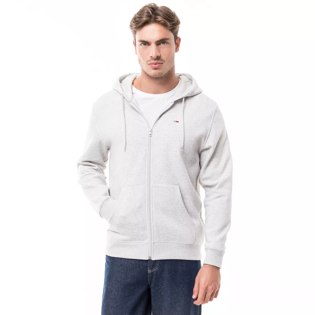 Tommy Jeans DM0DM20743 Full-Zip Hoodie Silver Grey Heather