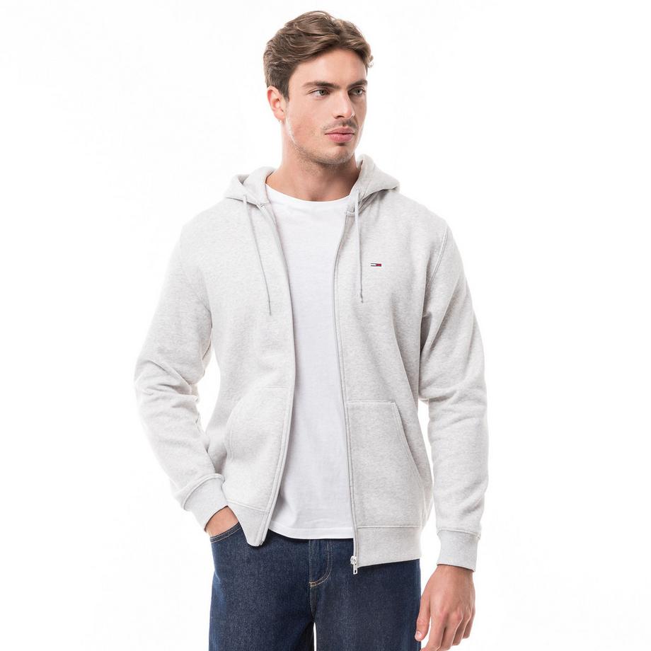 TOMMY JEANS Regular Flag Zip Fleece Sweatjacke  