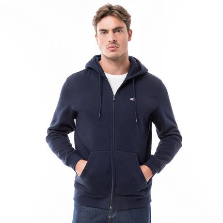 TOMMY JEANS Regular Flag Zip Fleece Sweatjacke  