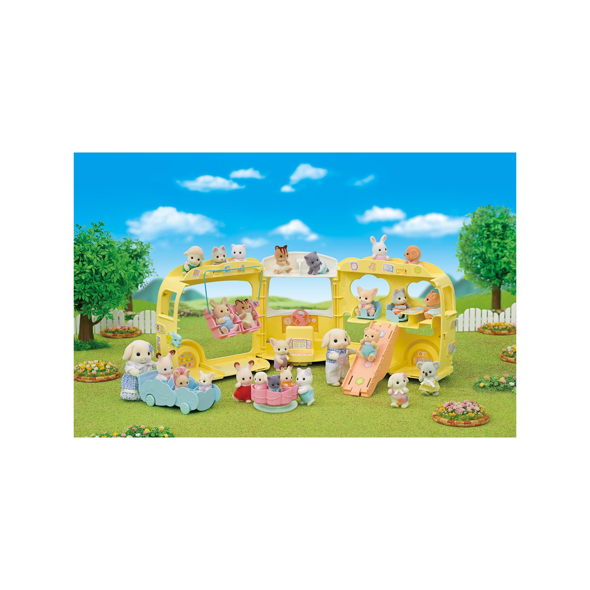 Sylvanian Families  Le bus et cour récréation 