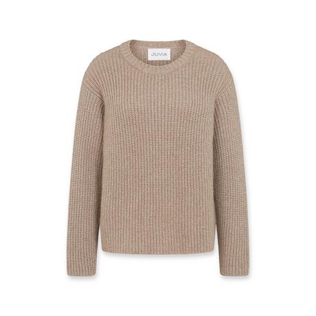 Juvia Gerippter Strickpullover Rundhals  