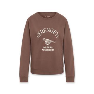 Juvia Serengeti Print Überschnittene Schulter Sweatshirt  