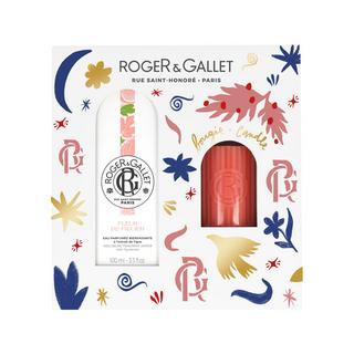 ROGER & GALLET RG Coffret Eau Parfu&Bougi FdF Cofanetto di Natale Fleur de Figuier Acqua Profumata di Benessere  