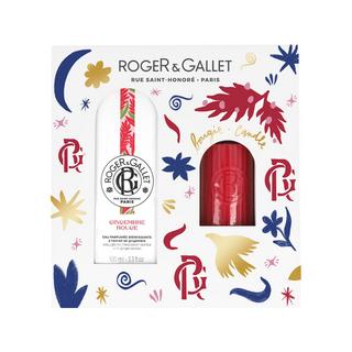 ROGER & GALLET RG Coffret E.Parf&Bougi G.Roug Coffret Noël Gingembre Rouge Eau Parfumée Bienfaisante  