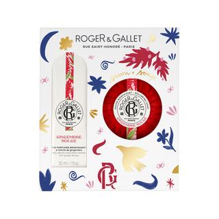 ROGER & GALLET RG Coffret E.Par&Savon G.Roug Coffret Noël Gingembre Rouge Eau Parfumée Bienfaisante  